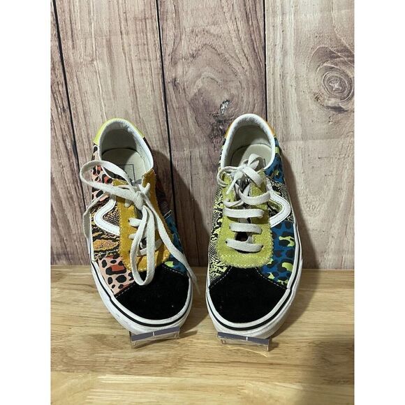 Van's animal print color block sneakers Sz US 4.5 Men / 6.0 Women - Picture 1 of 10